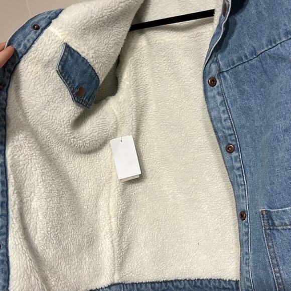 bp oversized reversible jean shacket jacket coat Size XXS Extra extra small - Picture 4 of 9